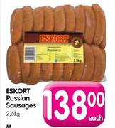  Eskort Russian Sausages-2.5Kg Each