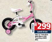 PBK 12" Julia Girls BMX Bike Or MX Team Boys BMX Bike-Each