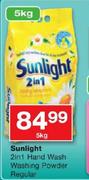 Sunlight 2-In-1 Hand Wash Washing Powder Regular-5kg