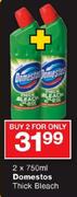 Domestos Thick Bleach-2 x 750ml