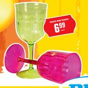 Plastic Wine Glasses Each