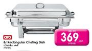 Aro 8L Rectangular Chafing Dish-Each