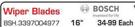 Bosch Wiper Blade 16"(BSH 3397CO4977)-Each