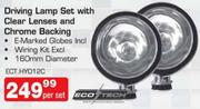 Eco Tech Driving Lamp Set With Clear Lenses And Chrome Backing(ECT HY012C)-Per Set