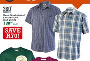 Degrees Men's Short-Sleeved Checked Shirt-Each