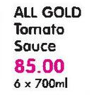 All Gold Tomato Sauce-6x700Ml