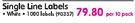 Daboma Single Line Labels 1000 Labels White-Per 10 Pack