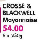 Crosse & Blackwell Mayonnaise-6 x 250gm