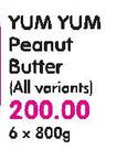 Yum Yum Peanut Butter(All Variants)-6 x 800gm