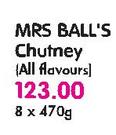 Mrs Ball's Chutney(All Flavours)-8 x 470gm