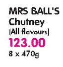 Mrs Ball's Chutney(All Flavours)-8x470g