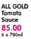 All Gold Tomato Sauce-6x700ml 