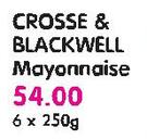 Crosse & Blackwel Mayonnaise-6x250gm