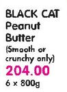 Black Cat Peanut Butter(Smooth Or Crunchy Only)-6x800gm