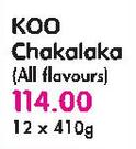 Koo Chakalaka(All Flavours)-12x410gm