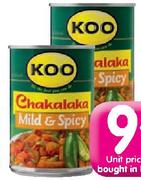 Koo Chakalaka(All Flavours)-410gm Each