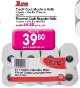 Aro Credit Card Machine Rolls-Per 8 Pack