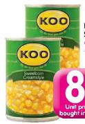 Koo Sweetcorn-415gm Each