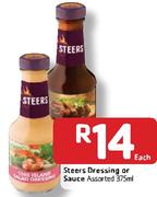 Steers Dressing Or Sauce-375ml Each