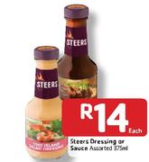 Steers Dressing Or Sauce Assorted- 375ml Each
