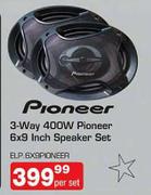  Pioneer 3-Way 400W Pioneer 6X9 Inch Speaker Set-Per Set