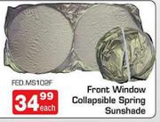 Front Window Collapsible Spring Sunshade-Each