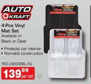 Auto Kraft 4-Pce Vinyl Mat Set-Per Set