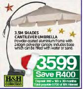 H&H Collection 3.5M Shades Cantilever Umbrella-Each