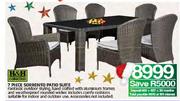 H&H Collection 7 Piece Sorrento Patio Suite