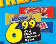 Nestle Chocolate Slabs Assorted - 80g Each