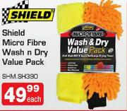 Shield Micro Fibre Wash N Dry Value Pack-Each