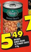 Rhodes Baked Beans In Tomato Sauce-410g