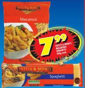 Fatty's & Moni's Macaroni/Spaghetti-500g Each