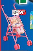 Baby Doll In Stroller 30cm