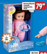 Nursery Rhymes Assorted Singing Dolls 25cm