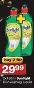 Sunlight Dishwashing Liquid-2 x 750ml