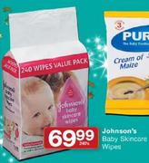 Johnson's Baby Skincare Wipes-240's
