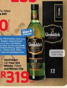 Glenfiddich 12-Year Old Whisky-750ml And Money Clip Each