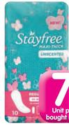 Stayfree Maxi Thick Pads-4x10's
