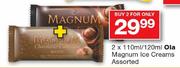 2 x 110ml / 120ml Ola Magnium Ice Creams Assorted