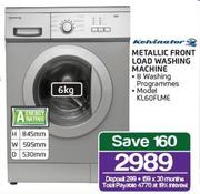Kelvinator 6kg Metallic Front Load Washing Machine KL60FLME