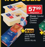 Clover Gouda/Cheddar/Tussers Cheese-800g Each