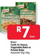 Knorr Cook-In-Sauce Vegetable Bake Or Patato Bake Assorted-43g-50g Each