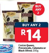 Costas Queen Provencale, Calamata Or Black Olives-200g