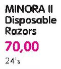 Minora 2 Disposable Razors-24's