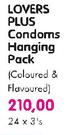 Lovers Plus Condoms Hanging Pack-24x3's