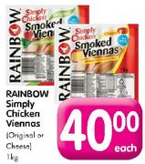 Rainboe Simply Chicken Viennas-1Kg Each