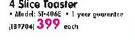 Salton 4 Slice Toaster ST-406E