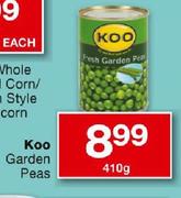  Koo Garden Peas-410g Each
