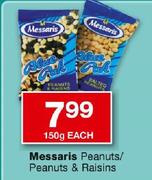 Messarls Peanuts/Peanuts & Raisins-150g Each